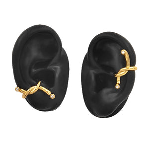 PIN-HOLD Crystal Ear Cuffs